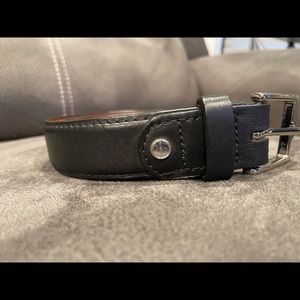 Shinola black belt 34 size fits 32 jeans perfect